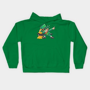 St Patrick's Day Dabbing Leprechaun Kids Hoodie